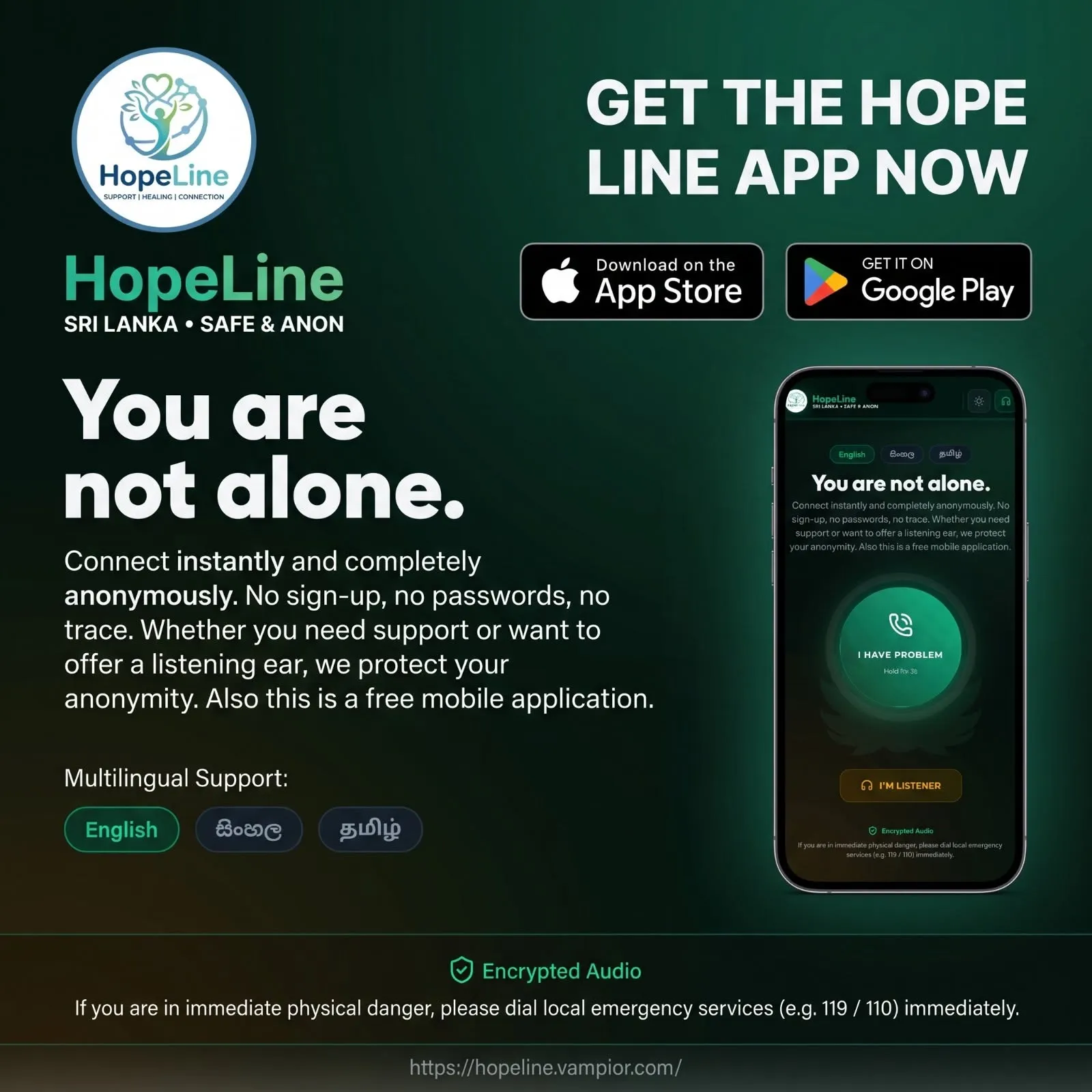 HopeLine: Anonymous Support, Anytime You Need It